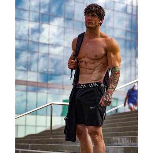 Shorts 2021 Summer New men Sports Fitness Shorts Mens Quick-drying elastic Training Running Casual Man Outdoor Five-Point Pants