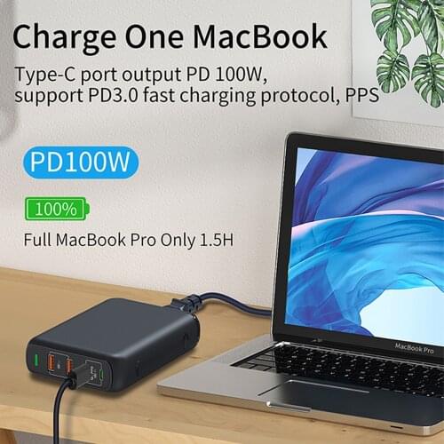Charger PD150W GaN Quick Charge 4.0 HUB dual TYPE-C 100W charger multi-port usb-C fast charging head suitable for Apple MacBook