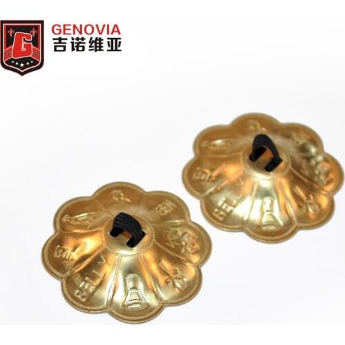 1 Pair (2 Piece) Belly Dance Dancing Tools Pure Copper Finger Cymbals Zills Gold Color