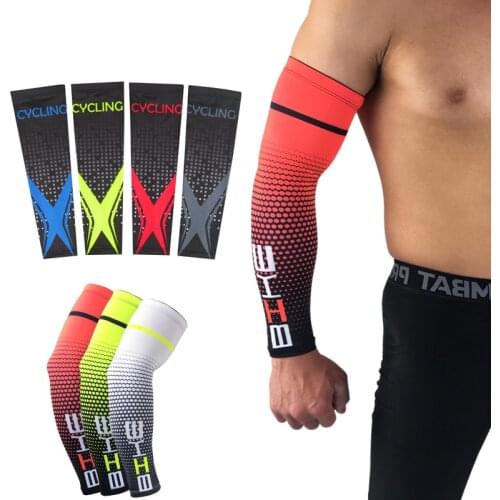 1 Pair Cool Men Cycling Running Bicycle UV Sun Protection Cuff Cover Protective Arm Sleeve Bike Sport Arm Warmers Sleeves