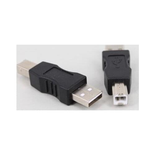 100pcs/lot USB 2.0 Type A male plug to USB 2.0 Type B Male plug Printer Adapter Converter