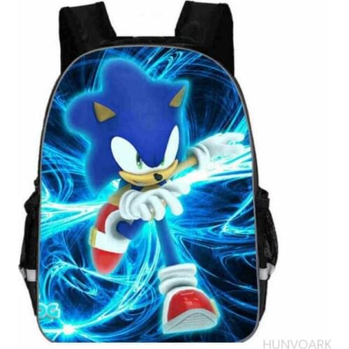 11/13/16 Inch SONIC RACING Kids Backpack Kindergarten School Bag Children Printing Backpack Girls Boys Mochila