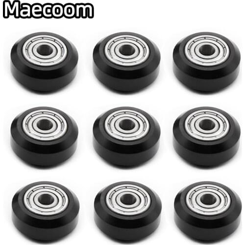 12/24pcs CNC Openbuilds Plastic POM Wheel with 625zz Idler Pulley Gear Passive Round/V-Slot Perlin Pulley Wheel for CR10 Ender 3