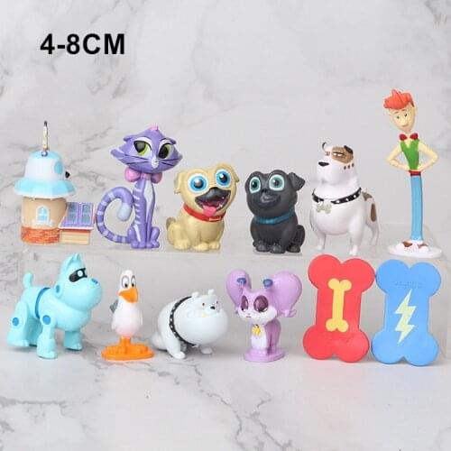 12pcs Puppy Dog Pals Action Figure Hot Sale Cute Cartoon Bingo Rolly Bob Figure Model Toys Kids Christmas Gift Baby Toys