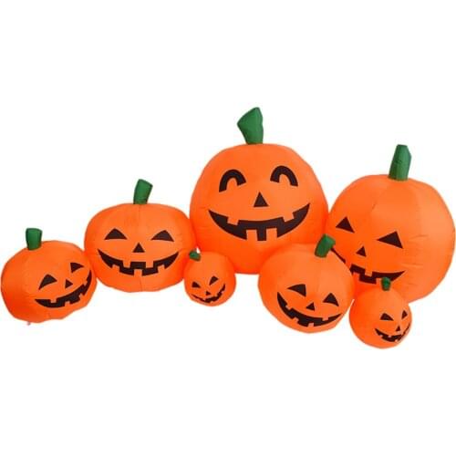 2.2m Inflatable Orange Pumpkins for Halloween Party Yard Lawn Decor