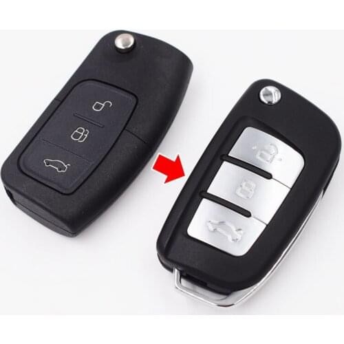 3 Buttons Modified Flip Floding Remote Key Shell Case For Ford Focus Fiesta EcoSport Keyless Entry Fob Key Cover