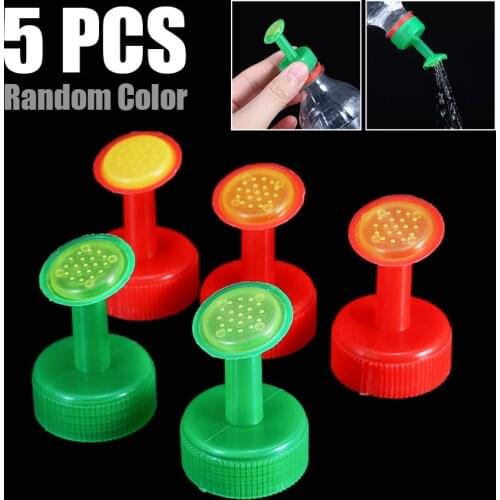 5pcs Drink Bottle Water Can Top Garden Plant Watering Attachment Spray-head Gardening Seedling Irrigation Equipment