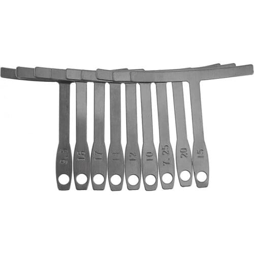 9pcs/lot Stainless Steel Guitar Understring Radius Gauges Luthier Tools for Bridge Saddle Adjustments