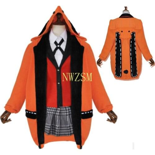 Anime Kakegurui Cosplay Figure Yomotsuki Runa Cosplay Costume JK School Girls Uniform Hoodie Halloween Dress For Women