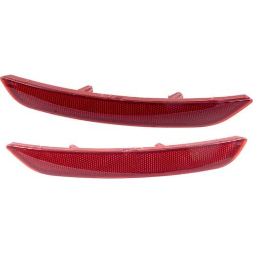 Beler 1 Pair Left & Right Side Red Lens Rear Bumper Tail Light Reflector Cover Fit For Ford Mondeo MK4 2007-2010 Car Accessories