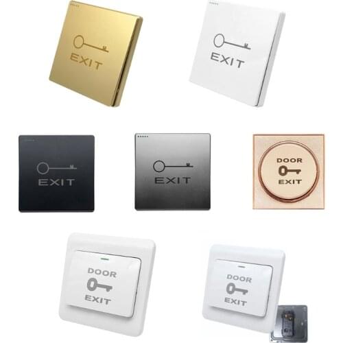 Home Access Control Wireless Panel Key Switch Receiver Push Button Wall Exit