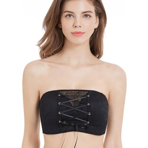 Oversized strapless bra lingerie femme honeycomb breathable strapless push up Wedding dress one shoulder plus size underwear