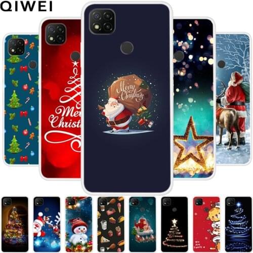 For Xiaomi Redmi 9C NFC Case Christmas Winter Soft TPU Silicone Cover for Redmi 9C NFC Red mi 9C 9 C Phone Back Cases clear capa