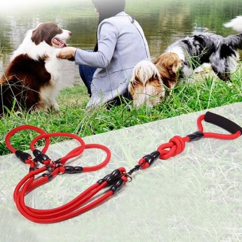 Double Dog Leash Heavy Duty Dual Dog Leash 360 Swivel No Tangle Soft Handle Walking & Training Leash for Two Dogs Dropshipping