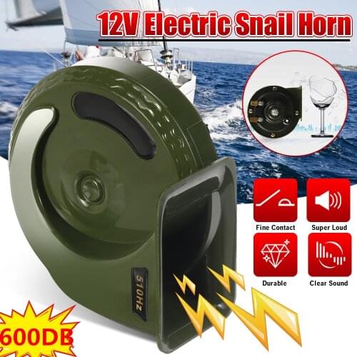 2PCS 600DB 12V Electric Snail Horn Super Loud Dual-tone Waterproof Car Horns Air Motorcycle Truck Horn Siren Loud Snail Air Horn