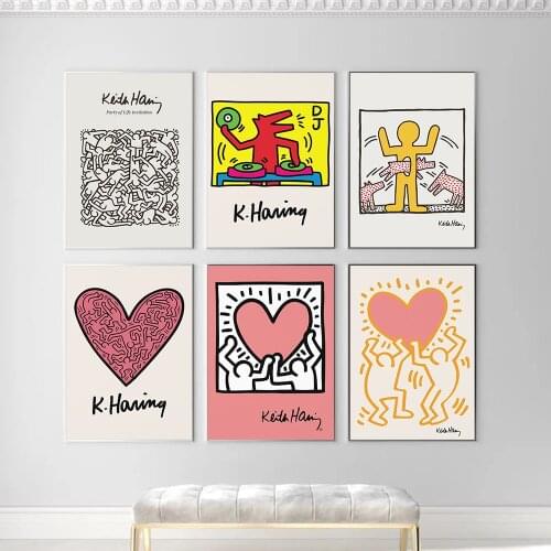 Keith Art Exhibition Pictures Posters Pisa Abstract Prints Vintage Pop Canvas Painting Art Decoration Mural Home Room Wall Decor