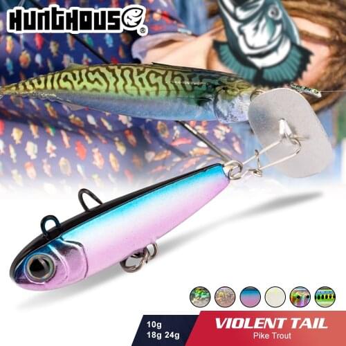 Hunthouse lead jigging lure power tail spoon skining bait hard tackle artificial 10g/18g/24g 37mm for fishing lure pike trout