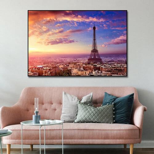 Canvas Painting City Landscape Tower Canvas Print Wall Art Picture For Living Room Home Decor Wall Decoration Frameless