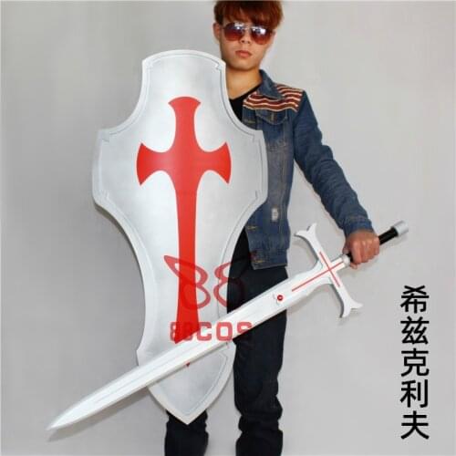 Sword Art Online Heathcliff Sword Shield Weapon Prop Cosplay Props Toys for Halloween Carnival Party Event