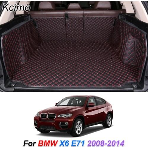 Leather Car Trunk Mat For BMW X6 E71 2008-2014 Cargo Liner Trunk Floor Pad Carpet Car Accessories