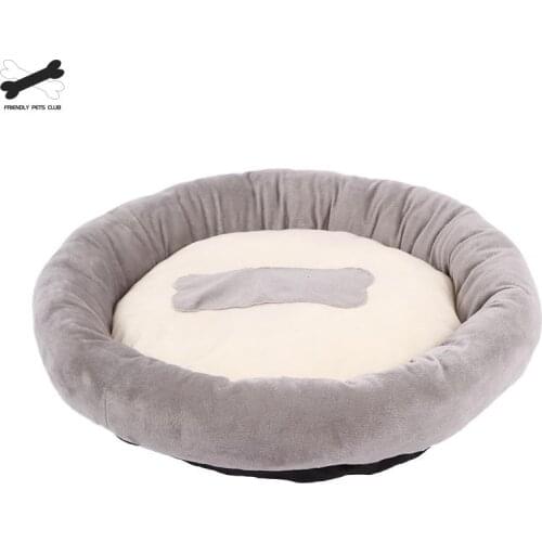 Bone Pet Bed Round Mat Plush Pad Warm Pet Products Ultra Soft Kennel Small Medium Large Dog Bed Washable House For Cat