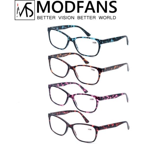 Oversized Reading Glasses Women Rectangle Leopard Frame Readers Presbyopic Eyeglasses Magnification Strength +1.0 to+4.0