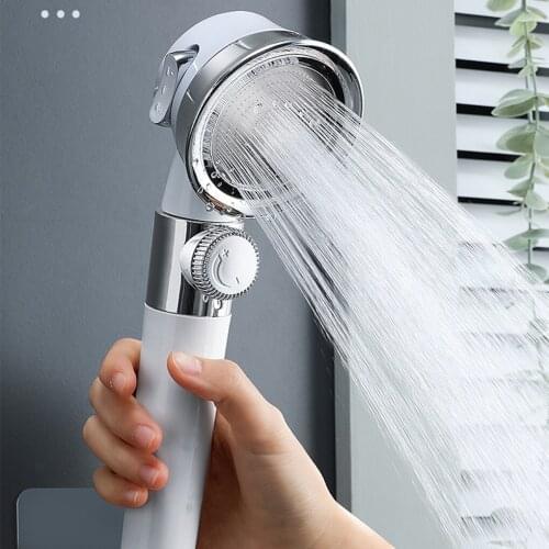 Pressurized Shower Head Water Saving Bracket Hose Bathroom Accessories Bath Shower Holder Set Adjustable SPA Nozzle Showerhead