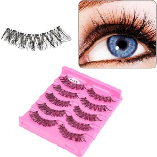 5 Pairs 3D Mink Lashes 3D Mink Eyelashes Handmade Reusable Natural Eyelashes Popular False Lashes Makeup Tools