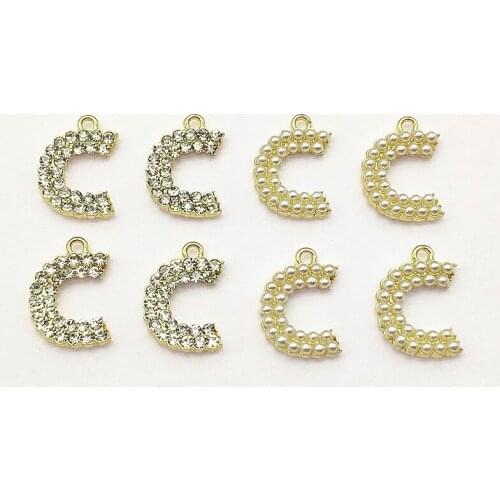 New arrival! 19x13mm 100pcs Imitation pearl/Rhinestone Charm for Necklace Earring DIY Parts Jewelry Findings & Components
