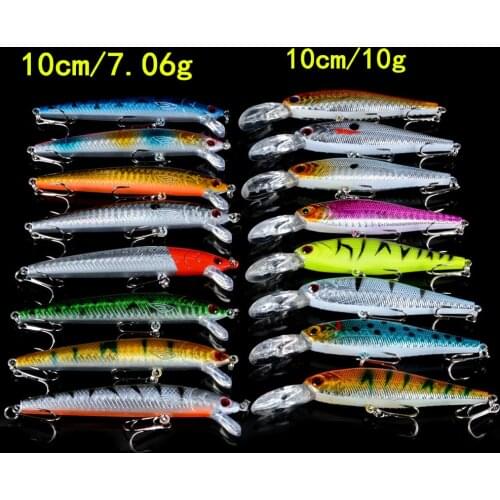 New Set 16pcs/Lot High Quality Fishing Lures Mixed 2 Models Minnows Artificial Hard Baits Fishing Tackle