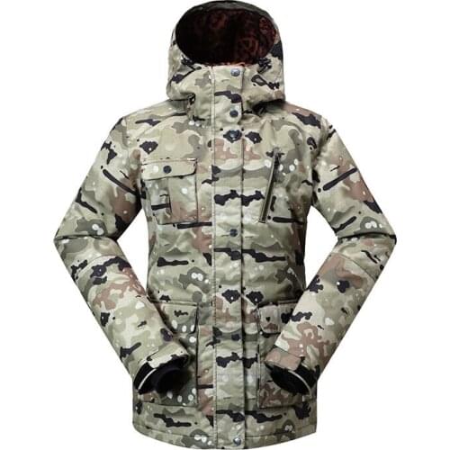 Genuine GSOU SNOW Lady Ski Suit Waterproof Windproof Breathable Warm Double Single Board Ski Jacket Ski Cotton Clothes Size XS-L