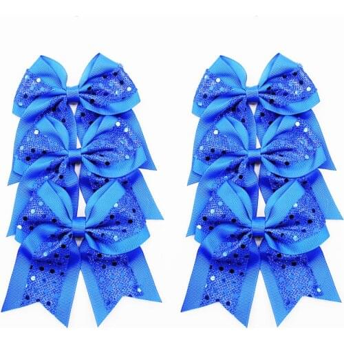 Royal Blue Bow Headband for Girls,Glitter Tooth Bows for Baby Hair Accessories,Bling Headbands for Kids Teens Childrens 12