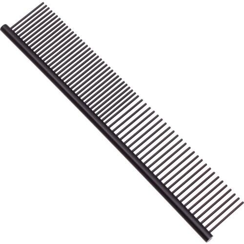 1pc Black Metal Comb Long Thick Hair Brush Stainless Steel Barber Professional Pets Grooming Combs Cats Dogs 6703