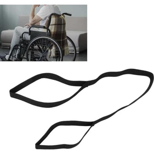 Leg Lifter Assist Strap Soft Leg Recovery Stretching Assist Band with Foot Loop Hand Grip Black b