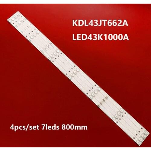 4 PCS/set LED backlight strip for Konka LED43K7200 LED43G30CE KDL43JT662A LED43S1 Toshiba L43s3900fs KDL43JT662A