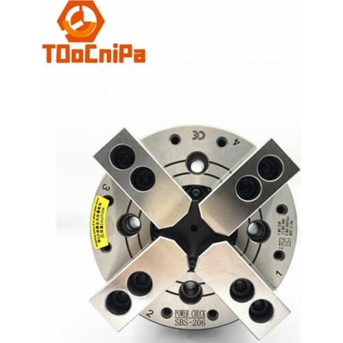 Solid four-jaw hydraulic power chuck oil pressure chuck hydraulic chuck 5 inch SBS-205 6 inch SBS-206 8 inch SBS-208
