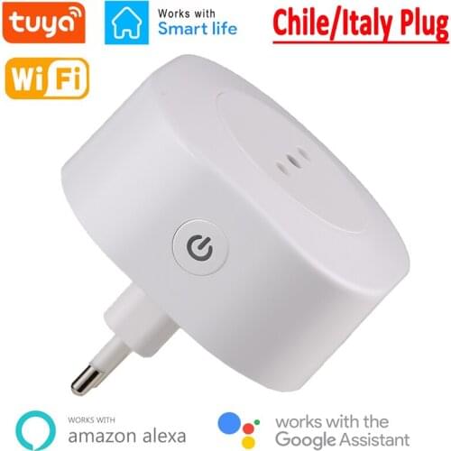 Wifi Smart Plug 16A Italy Chile Socket Power With Timer USB Charger Tuya SmartLife APP Voice Control Works For Google Home Alexa