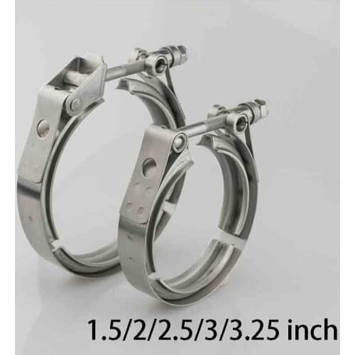 V Band Clamp Stainless Steel 1.5/2/2.5/3/3.25 inch Quick Release V band Clamp Car Assessories High Quality