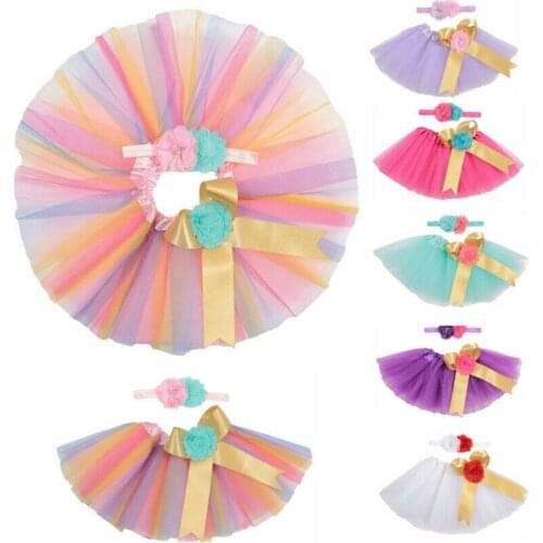PUDCOCO Baby Girls Newborn Photography clothing Tutu Skirt & Headband Outfit Set Photo Shoot Prop 0-2 Years