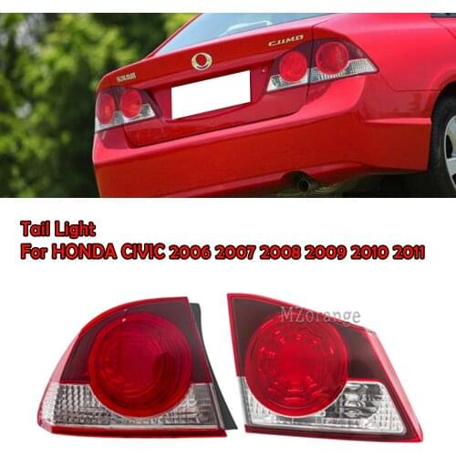 Tail Light Cover For HONDA CIVIC 2006 2007 2008 2009 2010 2011 For FD1 FD2 CIIMO 2012 Rear Brake Lamp Taillights Fog Light