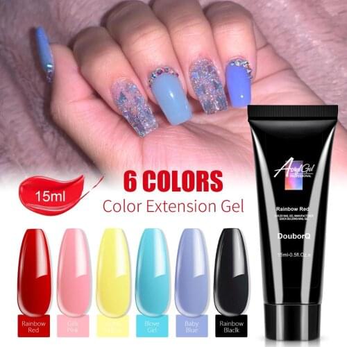 15ml Nail Gel Extensions Builder Gel Uv/led Soak Off Acrylic Fashion Gel Polish For Nails Art Diy Nail Art At Home