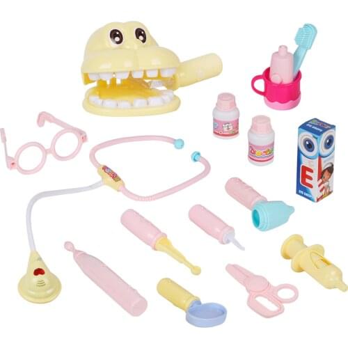 17pcs/Set Children Pretend Play Doctor Nurse Toy Portable Medical Suitcase Kit Kids Educational Role Play Classic Toys HC0017