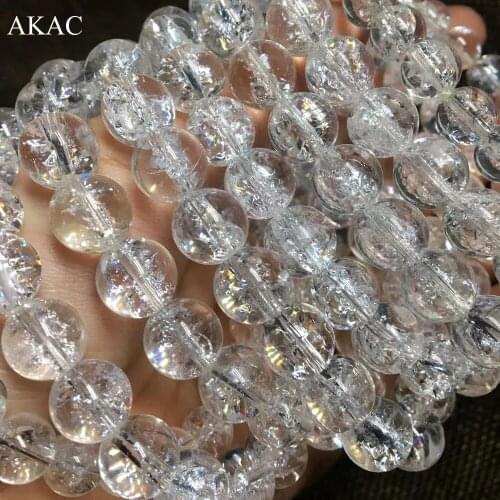 2bracelets approx8mm AKAC natural Himilaya energy rainbow quartz bracelet wholesale send randomly