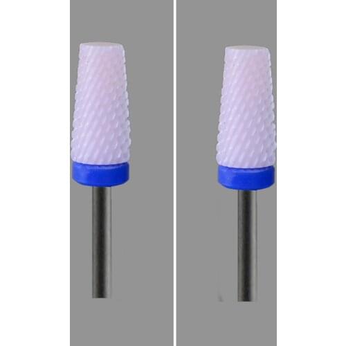 2pcs Pink Ceramic Nail Drill Bit - Large Tapered Bit -M
