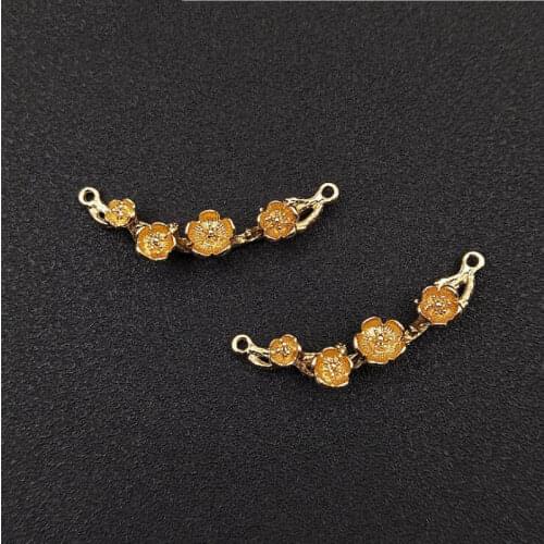 50pcs Flower Tree Alloy Rhinestone Appliques Pendant strass Flatback Jewelry Brooch Buckle Vintage Dress Hairpin Hair Clip Decor