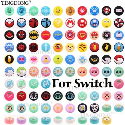 6pcs For NS JoyCon Thumb Stick Grip Cap Joystick Cover For Nintend Switch Lite Joy-Con Controller Gamepad Thumbstick Case
