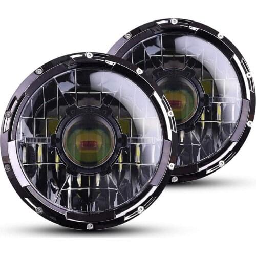 YOUSTAR 7 Inch With Daytime Running Light (DRL) Round Hi/Lo Beam Headlamp LED Headlights For Jeep Wrangler JK TJ LJ