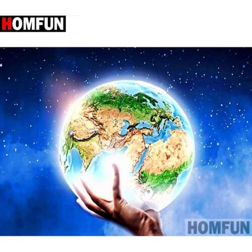 HOMFUN Full Square/Round Drill 5D DIY Diamond Painting "Earth landscape" 3D Diamond Embroidery Cross Stitch Home Decor A19071