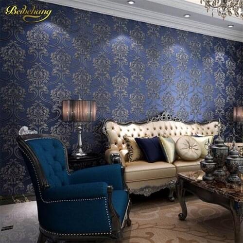 Beibehang papel de parede wallpaper Damask Floral Wall Paper Wallpapers Roll Europe Classic for Living Room Bedroom Home Decor