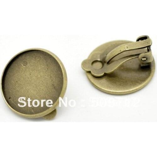 Free shipping!!! Round 18 pad earring clip on earring findings,earrings blank,earrings base